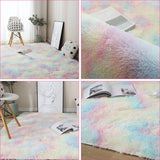 Tie-dyed plush carpet