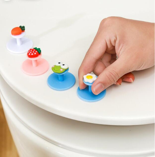 Toilet Handle Lift Lid Accessories Cartoon Cute Uncovered Toilet Lift
