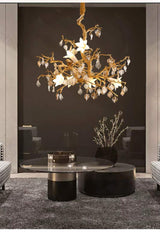 Copper Branch Chandelier Creative Crystal Chandelier
