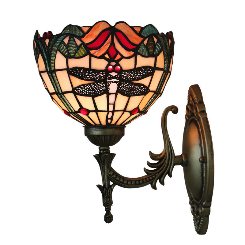 European Retro Creative Dragonfly Wall Lamps For Living Room And Bedroom