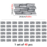 Backsplash Light Grey Bathroom Decoration And Accessories Wall Sticker