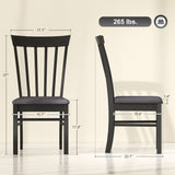 Black And Gray Wooden Dining Chairs Set Of 4