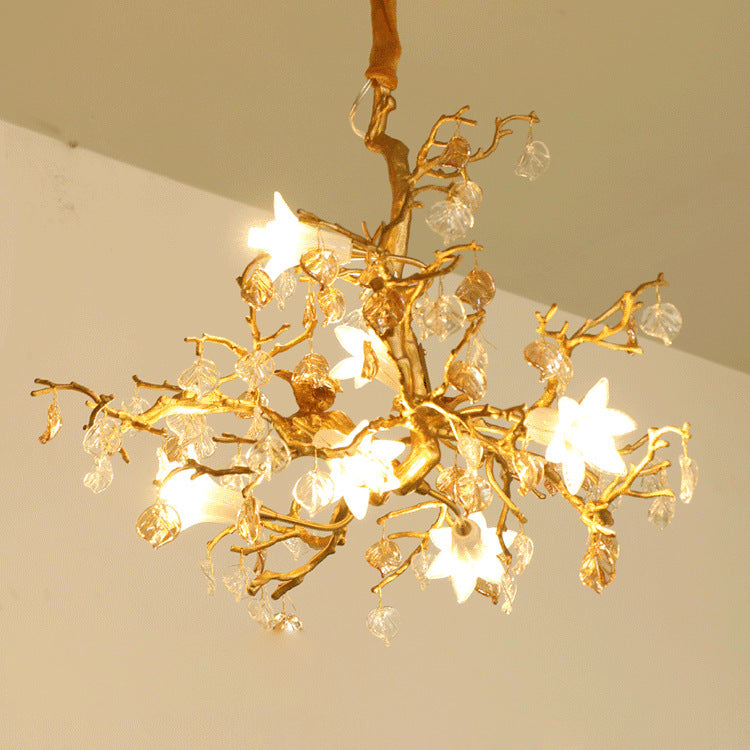 Copper Branch Chandelier Creative Crystal Chandelier