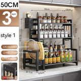 Kitchen Dining Table Cutter Clamp Chopsticks Salt Seasoning Jar Storage Rack