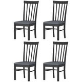 Black And Gray Wooden Dining Chairs Set Of 4